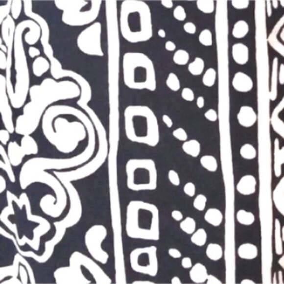 Vintage Dress 90s Shane Sleeveless Black White Geometric Pattern Wiggle … - Picture 9 of 9